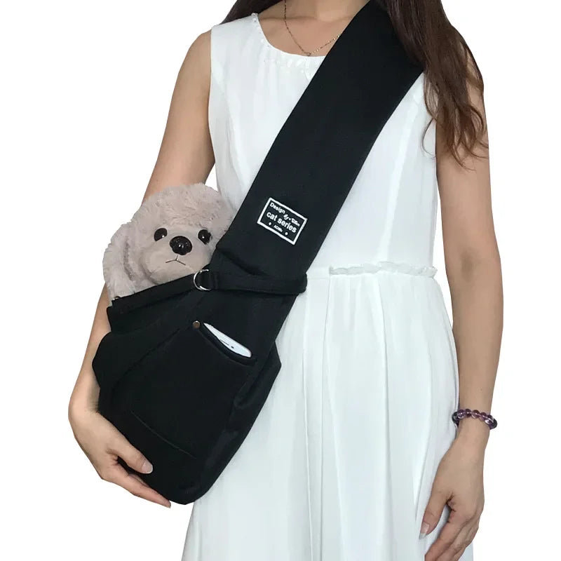 Comfortable Pet Crossbody Shoulder Bag – Portable Dog & Cat Sling Carrier
