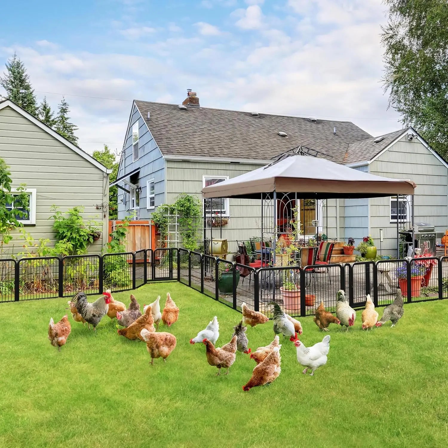 24" 16-Panel Heavy Duty Metal Dog Playpen – Indoor/Outdoor Puppy Fence