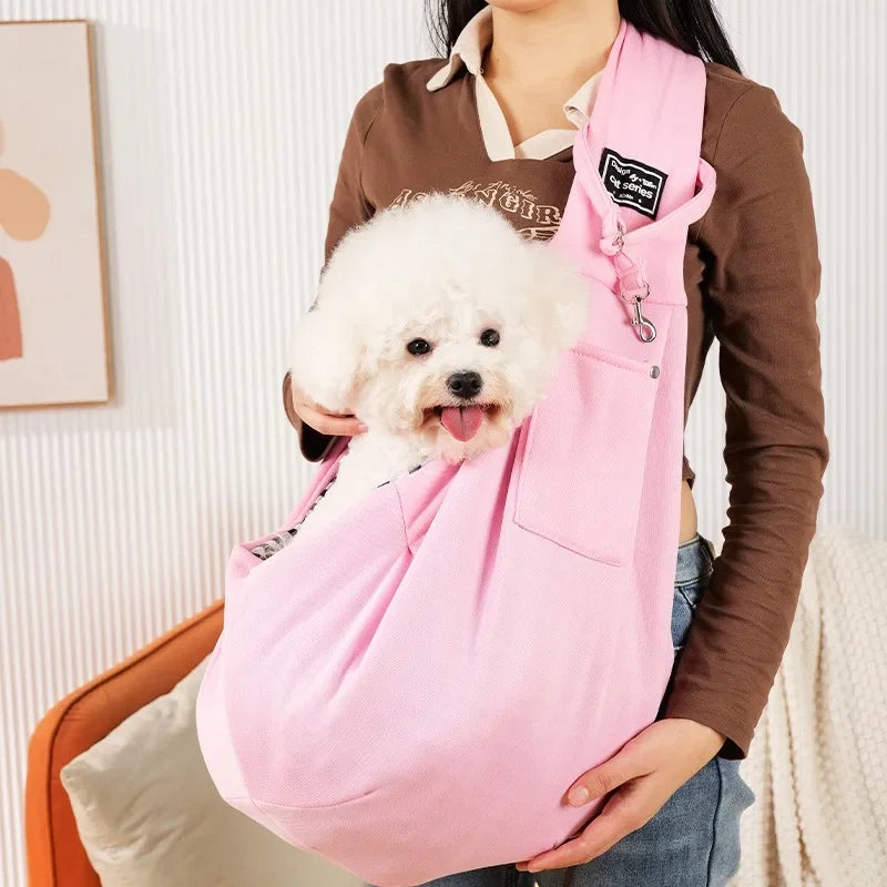 Comfortable Pet Crossbody Shoulder Bag – Portable Dog & Cat Sling Carrier