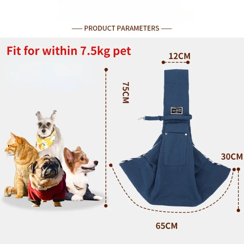 Comfortable Pet Crossbody Shoulder Bag – Portable Dog & Cat Sling Carrier