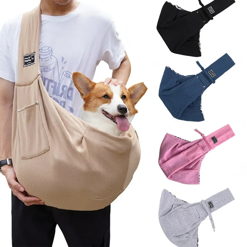 Comfortable Pet Crossbody Shoulder Bag – Portable Dog & Cat Sling Carrier