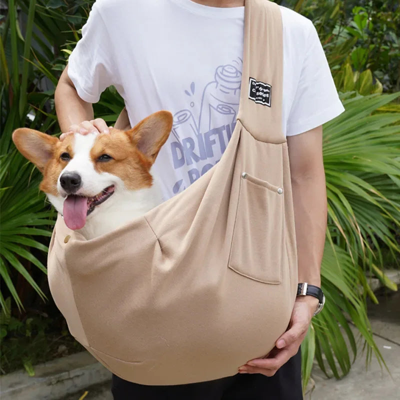 Comfortable Pet Crossbody Shoulder Bag – Portable Dog & Cat Sling Carrier